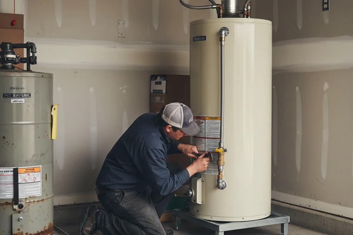 Water heater and shutoff valve replacement in Derwood
